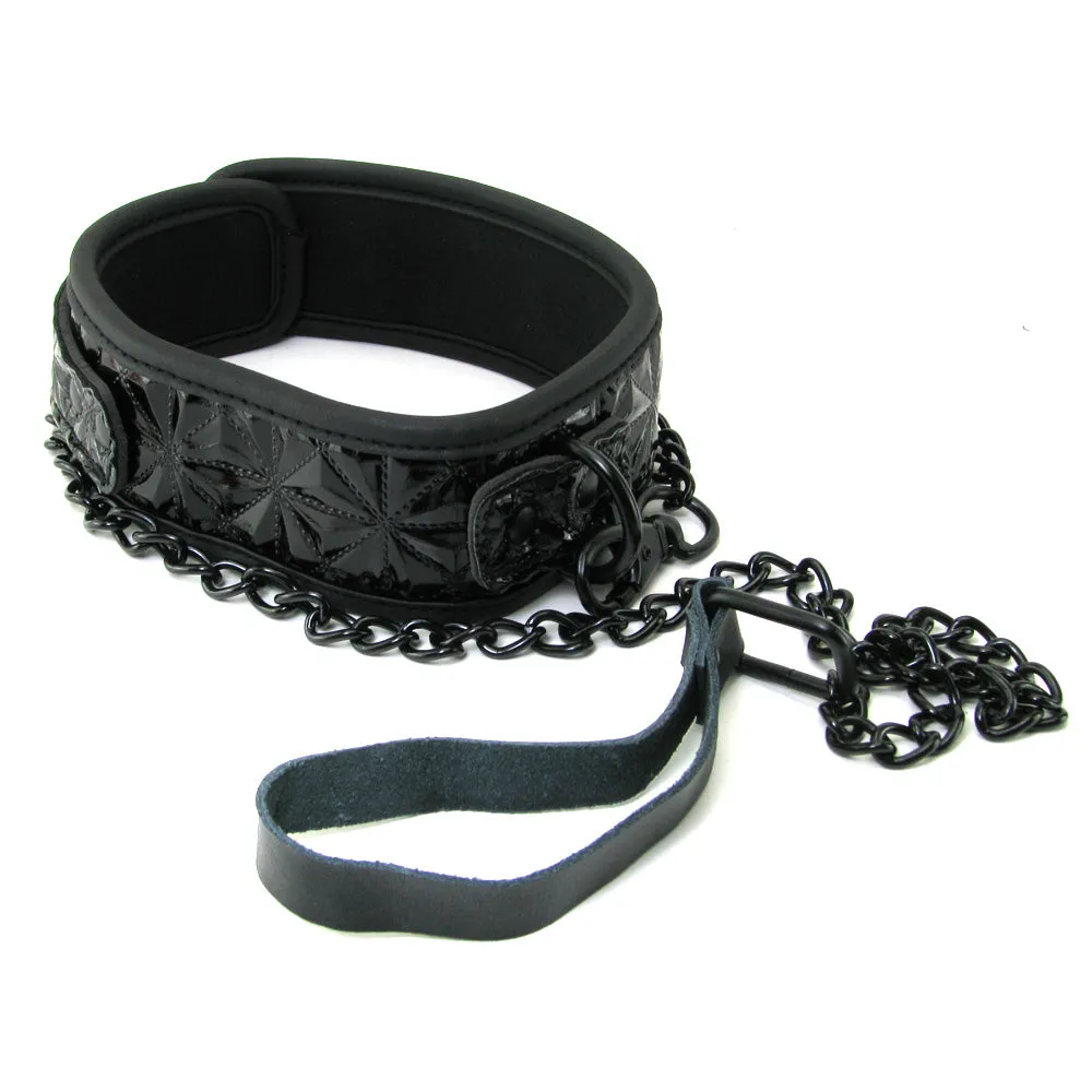 Sinful Collar with Leash in Black