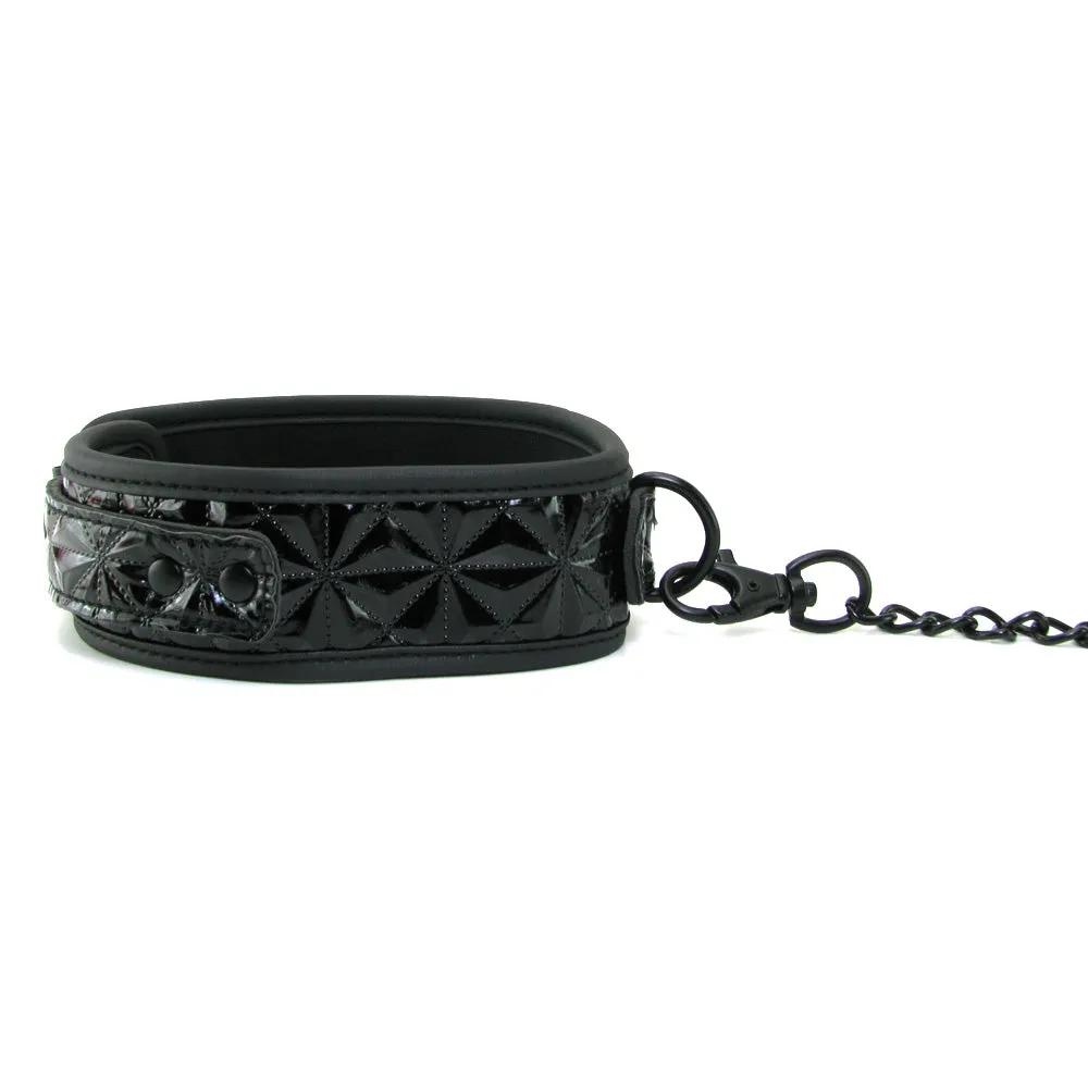 Sinful Collar with Leash in Black