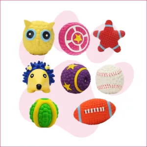 Squeaky Latex Cotton Blend Toys Combo