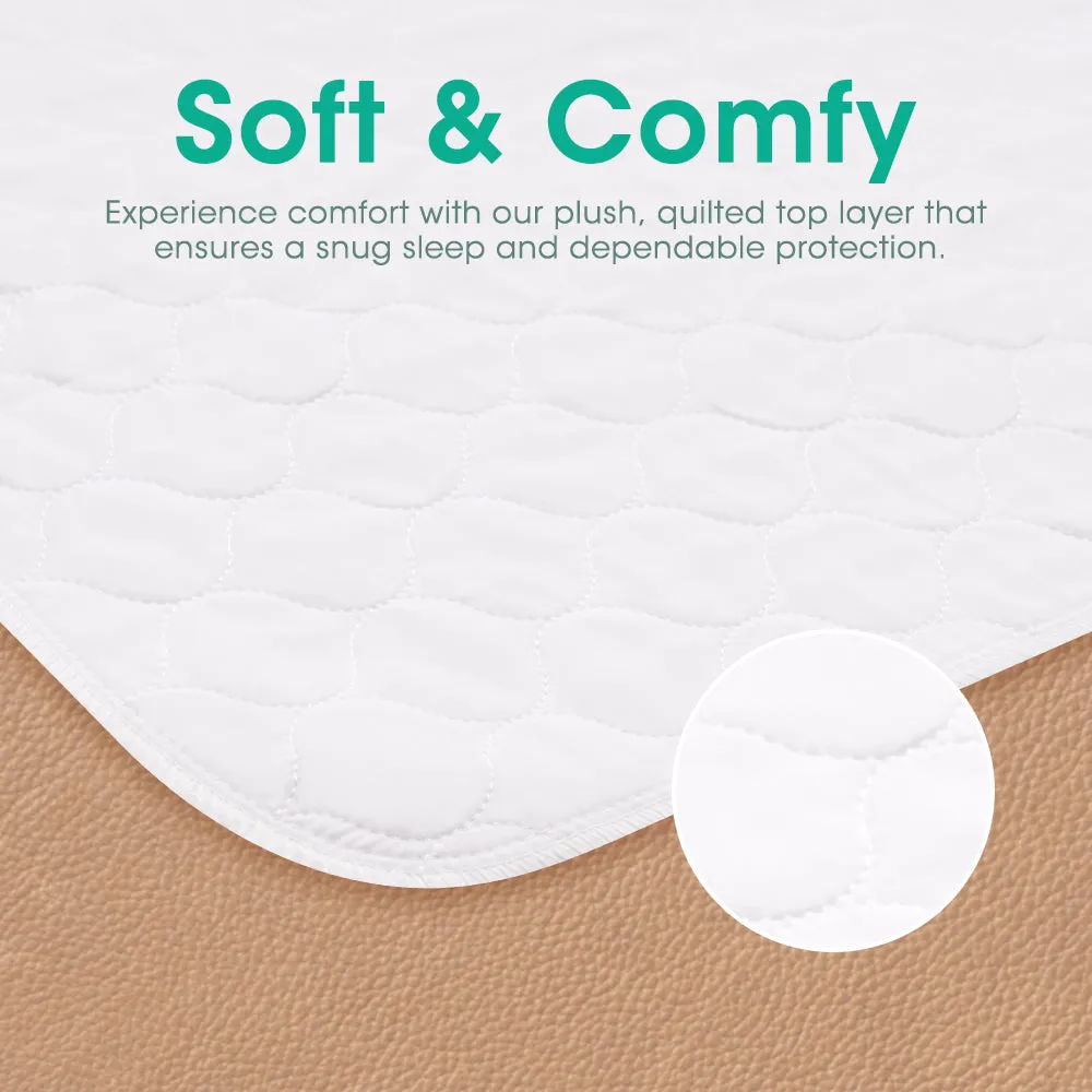 ZUNI Bed Pad Waterproof Protector Incontinence Underpad Washable 137CM 2PCS